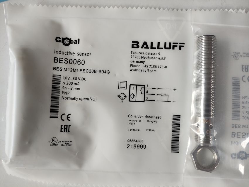 Balluff巴鲁夫 BES00H8+BES 516-3005-G-E4-C-S4-00,5 电感式