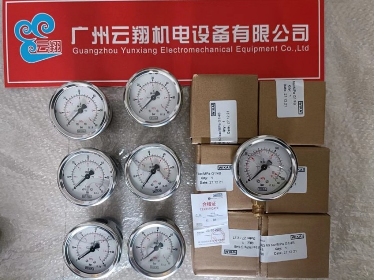 PGE23.100/0-40Mpa德国威卡1.6级轴向带边不锈钢耐震压力表