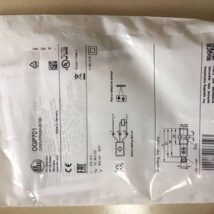 IB0111 电感式接近开关 德国易福门IFM